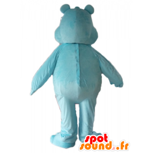 Mascotte de Bisounours bleu et blanc, avec des sucettes - MASFR22654 - Mascotte d'ours