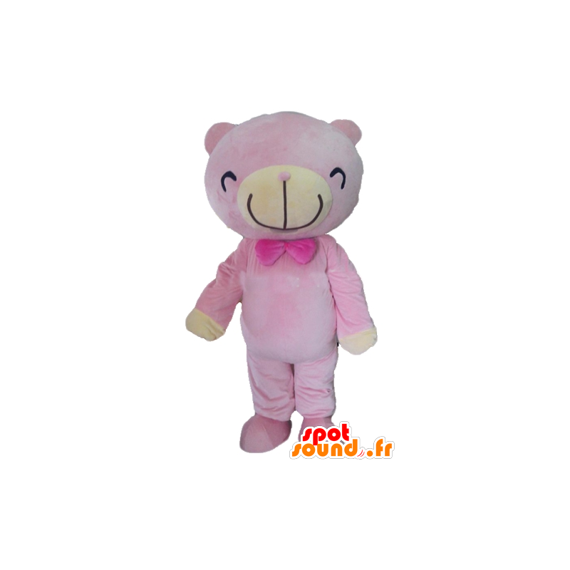 Mascot bamse rosa og beige - MASFR22659 - bjørn Mascot