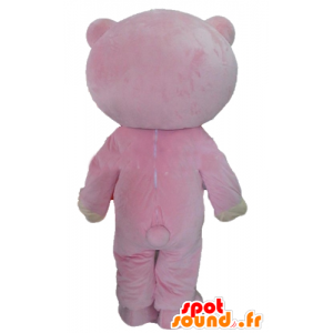 Mascotte orsacchiotto rosa e beige - MASFR22659 - Mascotte orso