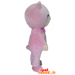 Mascot teddy bear pink and beige - MASFR22659 - Bear mascot