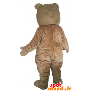 Marrone mascotte e bianco orsacchiotto, roditore - MASFR22661 - Mascotte orso