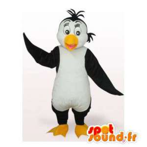 Sort og hvid pingvin maskot. Pingvin kostume - Spotsound maskot