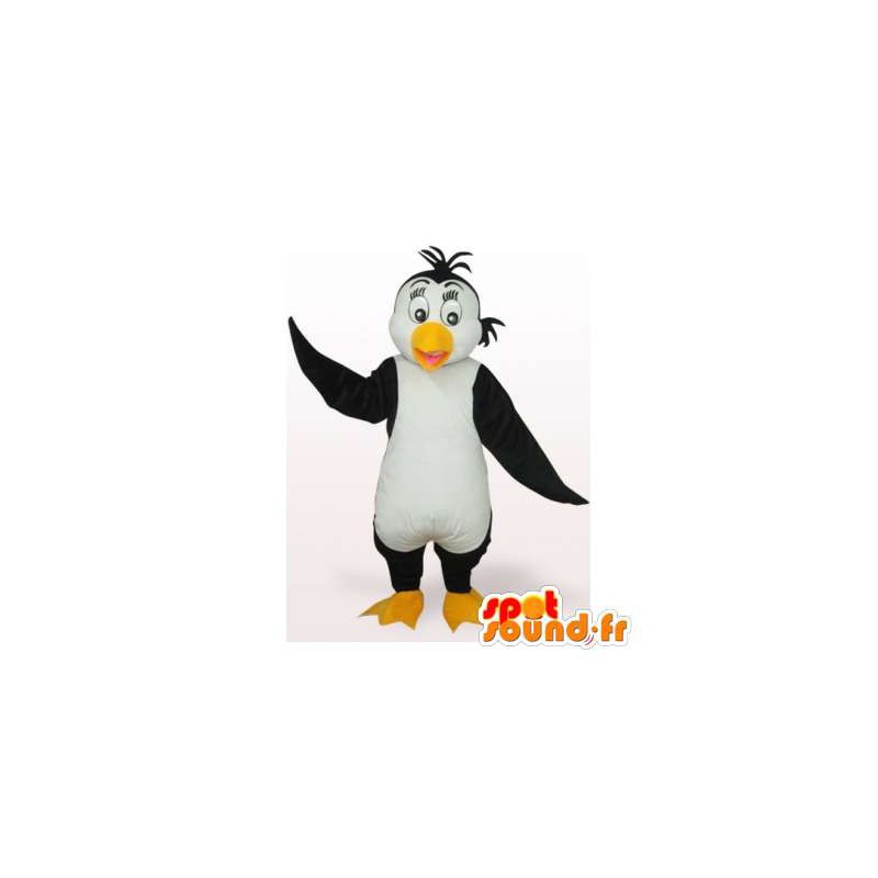 Sort og hvid pingvin maskot. Pingvin kostume - Spotsound maskot