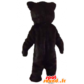 Mascote do urso preto e marrom, rugindo ar - MASFR22663 - mascote do urso