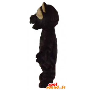 Sort og brun bjørnemaskot, brølende luft - Spotsound maskot