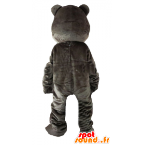 Mascote cinza e bege castor com grandes dentes - MASFR22664 - Beaver Mascot