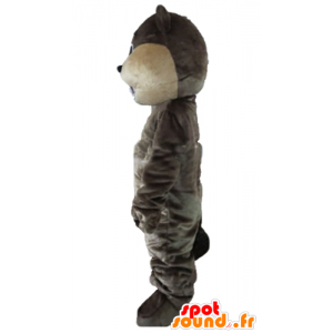 Gris de la mascota y el castor beige con grandes dientes - MASFR22664 - Mascotas castores