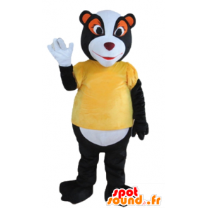 Skunk Mascotte, procione nero, bianco e arancio - MASFR22665 - Mascotte di cuccioli