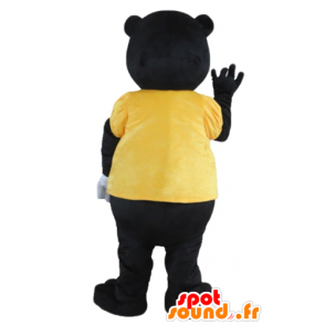 Mascot skunk, Waschbären schwarz, weiß und orange - MASFR22665 - Maskottchen von pups