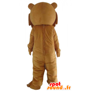 Lion mascot, brown tiger, giant cute - MASFR22668 - Lion mascots