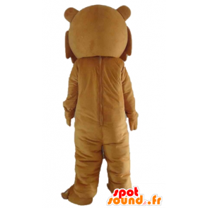 Lion mascot, brown tiger, giant cute - MASFR22668 - Lion mascots