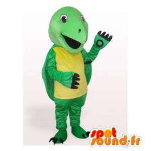 Mascotte de tortue jaune et verte. Costume de tortue - MASFR006516 - Mascottes Tortue