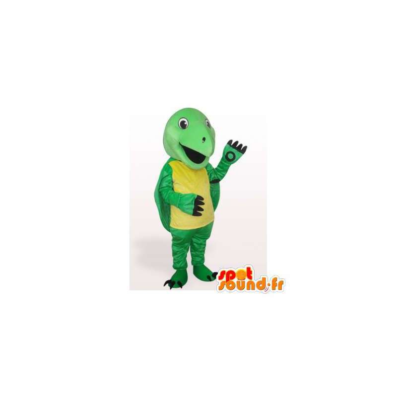 Maskotti keltainen ja vihreä kilpikonna. kilpikonna Costume - MASFR006516 - kilpikonna Maskotteja