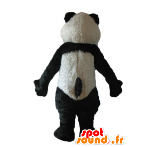 Mascot black and white panda, while hairy - MASFR22680 - Mascot of pandas