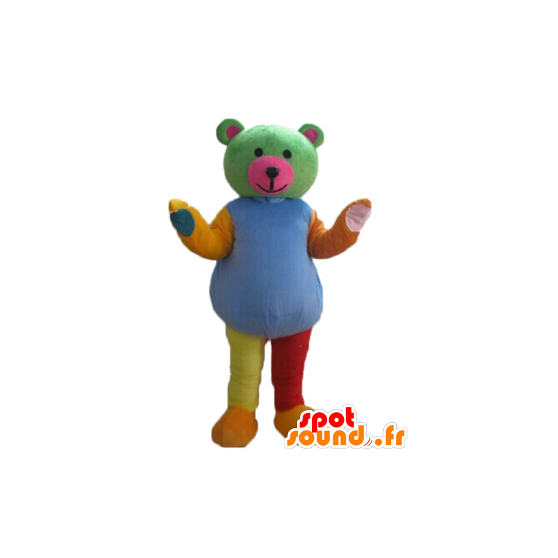 Mascotte d'ours en peluche multicolore - MASFR22682 - Mascotte d'ours