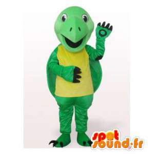 Mascotte de tortue jaune et verte. Costume de tortue - MASFR006516 - Mascottes Tortue