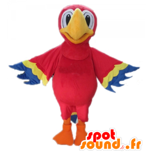 Mascot parrot red, yellow and blue, giant - MASFR22690 - Mascots of parrots