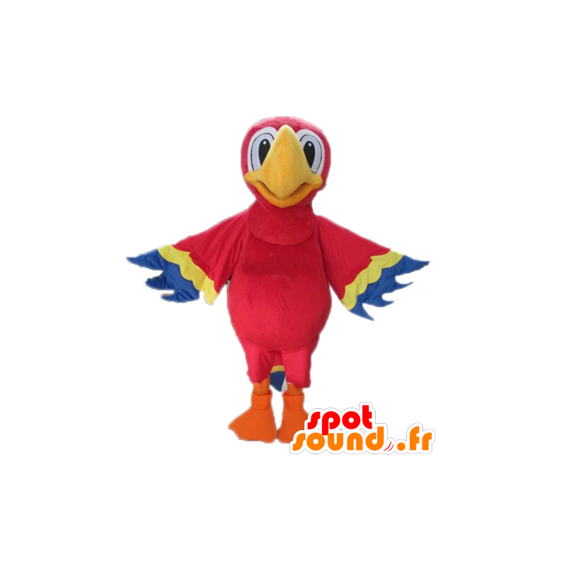 Mascot Papagei rot, gelb und blau, Riesen - MASFR22690 - Maskottchen der Papageien