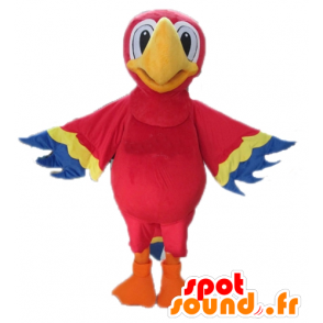 Mascot Papagei rot, gelb und blau, Riesen - MASFR22690 - Maskottchen der Papageien