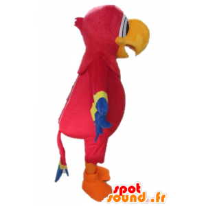 Mascot červená Parrot, žlutá a modrá, obří - MASFR22690 - Maskoti papoušci