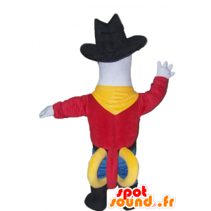 Mascot lokki, kyyhkynen pukeutunut cowboy - MASFR22691 - Maskotteja meressä