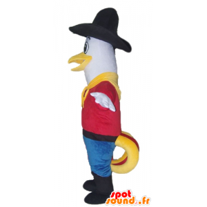 Mascot lokki, kyyhkynen pukeutunut cowboy - MASFR22691 - Maskotteja meressä