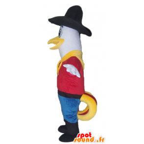 Måge maskot, due i cowboy outfit - Spotsound maskot kostume