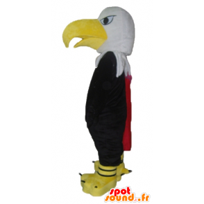 Mascot zwarte adelaar, wit en geel, reuze - MASFR22692 - Mascot vogels