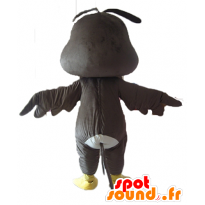 Grote vogel mascotte zwart, wit en geel - MASFR22695 - Mascot vogels