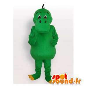 All green dragon mascot. Dinosaur Costume - MASFR006518 - Dragon mascot