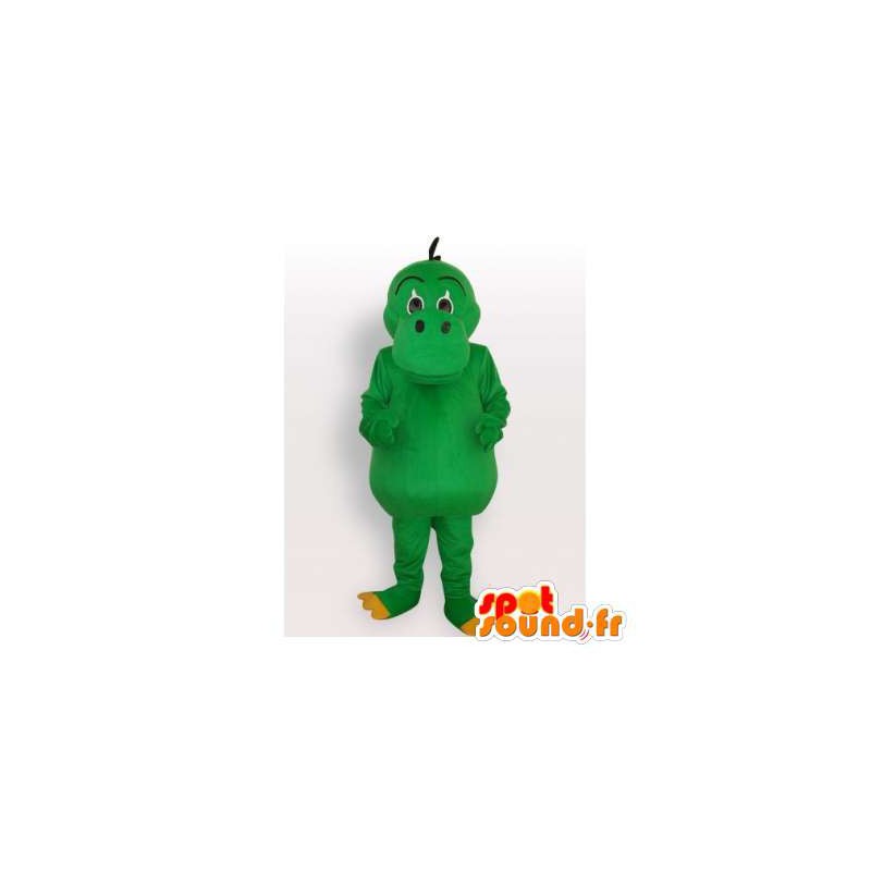 All green dragon mascot. Dinosaur Costume - MASFR006518 - Dragon mascot