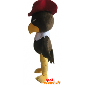 Maskot orel, hnědý vautour s pirátskou kloboukem - Maskot ptáci - MASFR22698 - SpotSound.fr