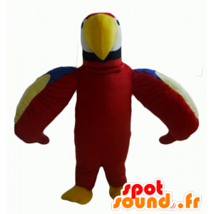 Mascot papegaai mooi rood, groen, blauw en geel - MASFR22699 - mascottes papegaaien