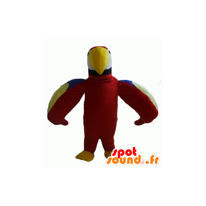 Mascot parrot pretty red, green, blue and yellow - MASFR22699 - Mascots of parrots