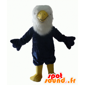 Eagle-Maskottchen blau, weiß und gelb, alle haarigen - MASFR22703 - Maskottchen der Vögel