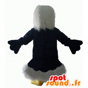 Mascot blauwe adelaar, wit en geel, al harige - MASFR22703 - Mascot vogels