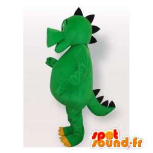 All green dragon mascot. Dinosaur Costume - MASFR006518 - Dragon mascot