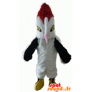 Mascot hermoso pájaro blanco, negro y rojo con un pico grande - MASFR22707 - Mascota de aves