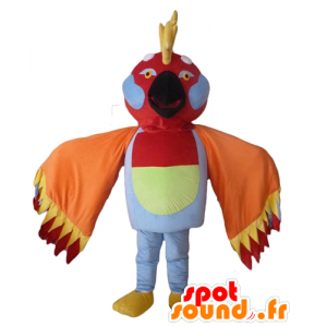 Mascot multicolored bird with feathers on the head - MASFR22710 - Mascot of birds