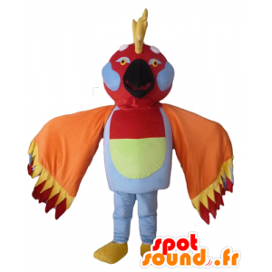 Maskot mnohobarevný pták s peřím na hlavě - MASFR22710 - maskot ptáci