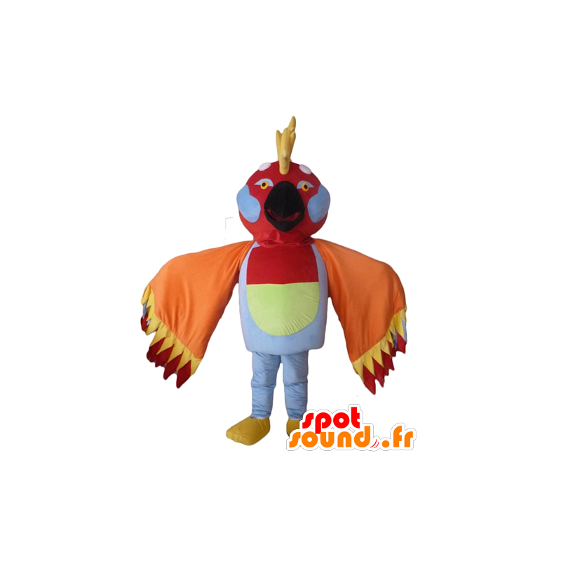 Mascot multicolored bird with feathers on the head - MASFR22710 - Mascot of birds