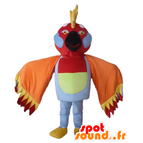 Mascot multicolored bird with feathers on the head - MASFR22710 - Mascot of birds