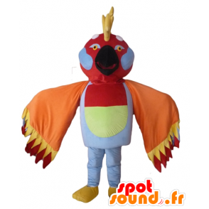 Maskotka wielobarwny ptak z piór na głowie - MASFR22710 - ptaki Mascot