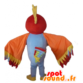 Maskot mnohobarevný pták s peřím na hlavě - MASFR22710 - maskot ptáci