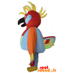 Mascot pássaro multicolorido com penas na cabeça - MASFR22710 - aves mascote