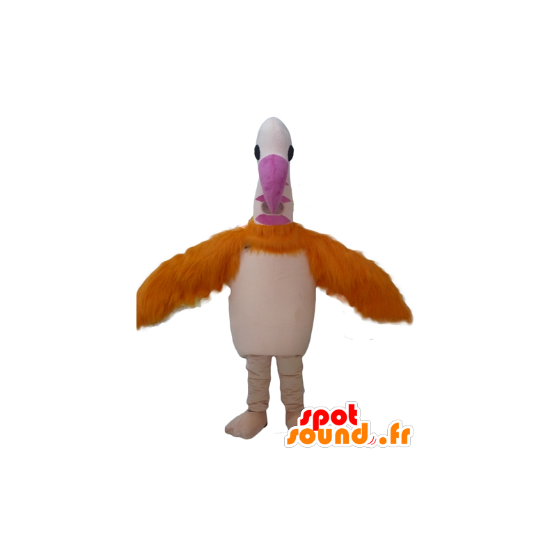 Flamingo mascot, giant ostrich - MASFR22711 - Mascot of birds