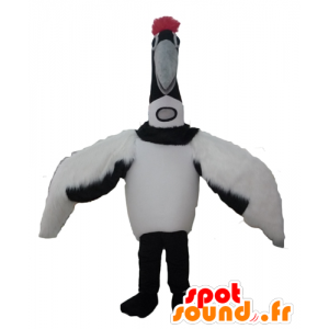 Stor maskot svart og hvit fugl, trekkfugl - MASFR22712 - Mascot fugler