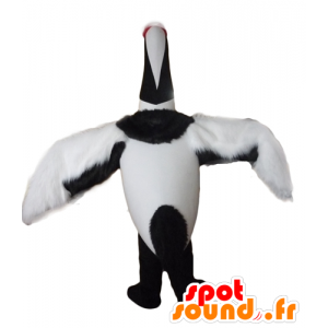 Grote mascotte zwart-witte vogel, trekvogel - MASFR22712 - Mascot vogels