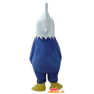Mascot blå ørn, hvit og gul, gigantiske, lubben - MASFR22713 - Mascot fugler