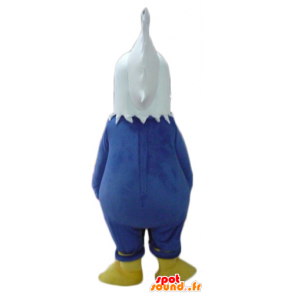 Mascot modré orel, bílé a žluté, obr, kyprý - MASFR22713 - maskot ptáci